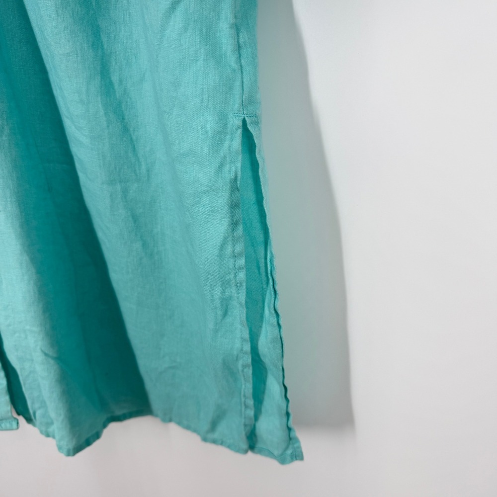 J.‎ Jill Love Linen Turquoise Aqua 100% Linen Button Down Tunic Top Womens XL - Picture 4 of 10
